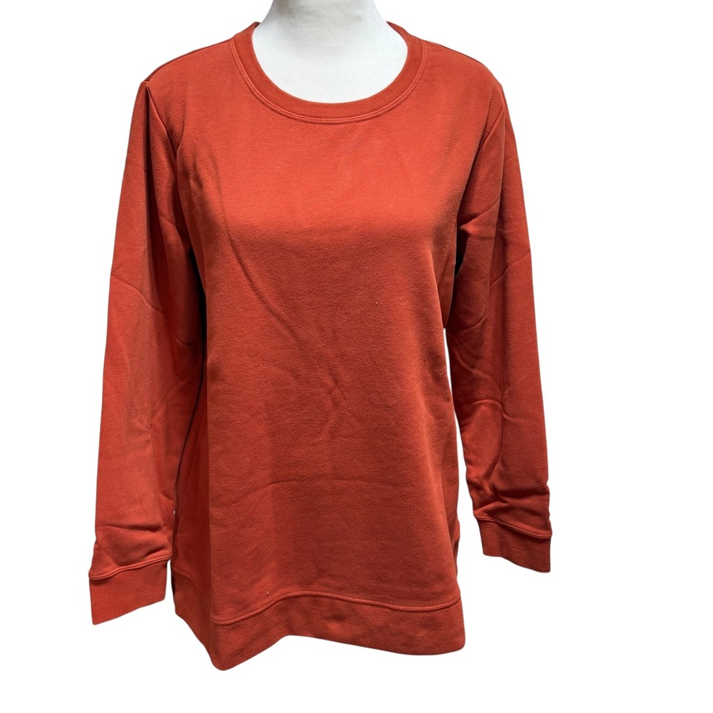 NWT Lands End Womens M P Dark Cedar Long Sleeve‎ Tunic Sweatshirt #827
